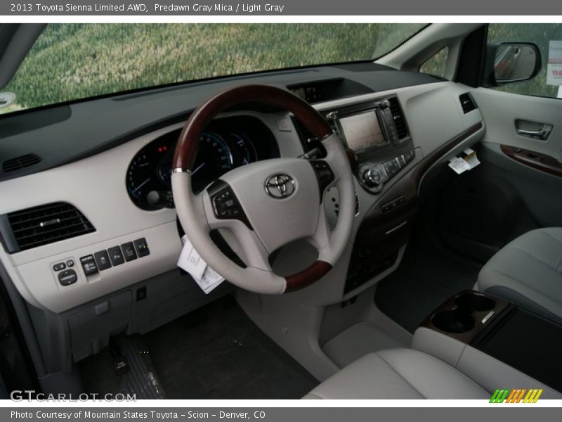 Predawn Gray Mica / Light Gray 2013 Toyota Sienna Limited AWD