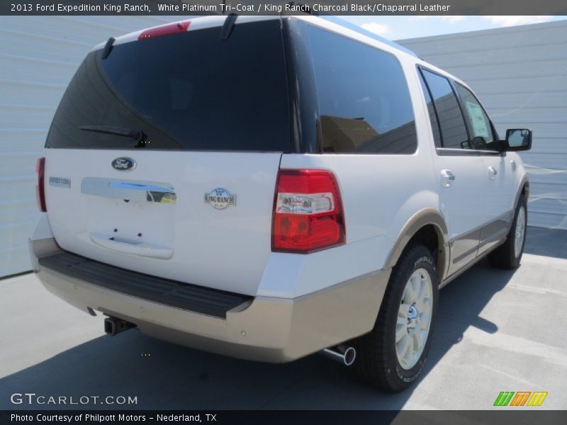 White Platinum Tri-Coat / King Ranch Charcoal Black/Chaparral Leather 2013 Ford Expedition King Ranch