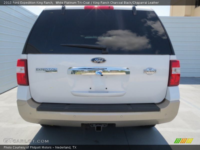 White Platinum Tri-Coat / King Ranch Charcoal Black/Chaparral Leather 2013 Ford Expedition King Ranch
