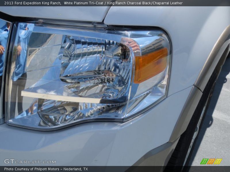 White Platinum Tri-Coat / King Ranch Charcoal Black/Chaparral Leather 2013 Ford Expedition King Ranch