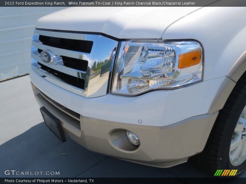 White Platinum Tri-Coat / King Ranch Charcoal Black/Chaparral Leather 2013 Ford Expedition King Ranch