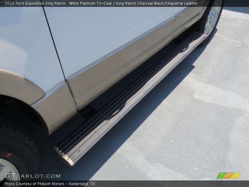 White Platinum Tri-Coat / King Ranch Charcoal Black/Chaparral Leather 2013 Ford Expedition King Ranch