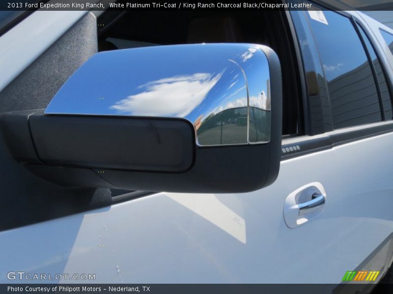 White Platinum Tri-Coat / King Ranch Charcoal Black/Chaparral Leather 2013 Ford Expedition King Ranch