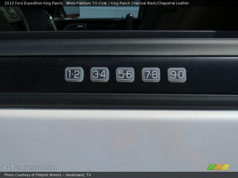 White Platinum Tri-Coat / King Ranch Charcoal Black/Chaparral Leather 2013 Ford Expedition King Ranch
