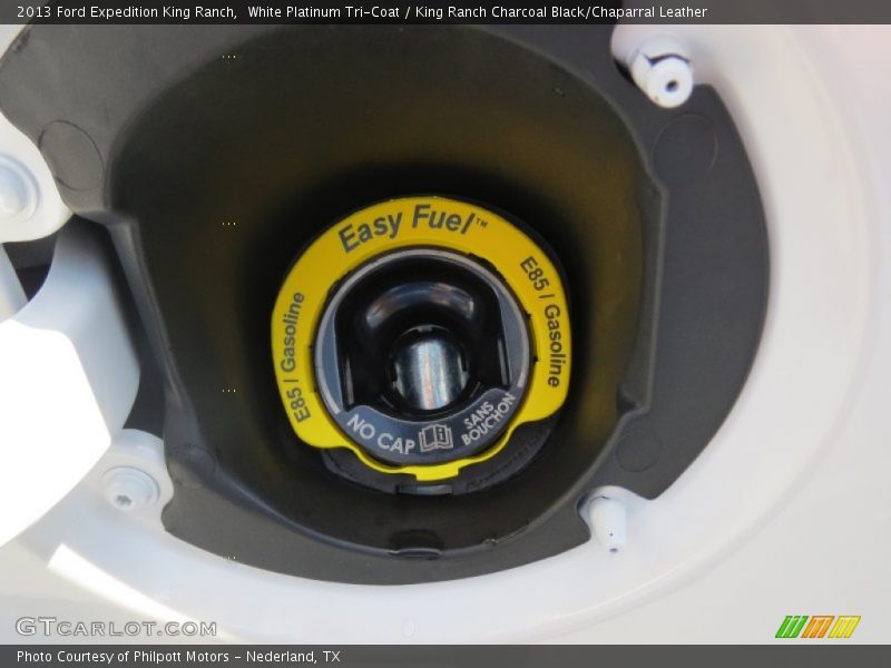 White Platinum Tri-Coat / King Ranch Charcoal Black/Chaparral Leather 2013 Ford Expedition King Ranch