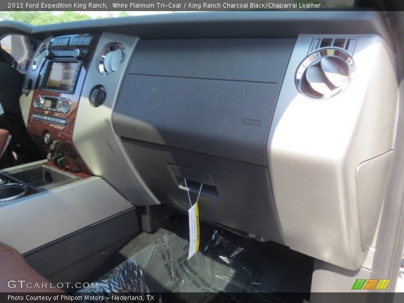 White Platinum Tri-Coat / King Ranch Charcoal Black/Chaparral Leather 2013 Ford Expedition King Ranch