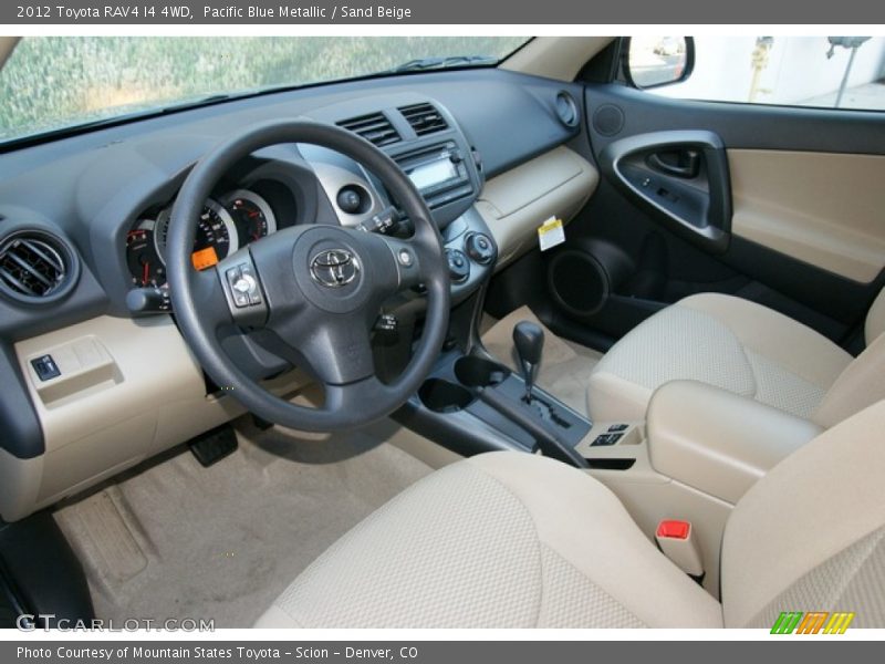 Pacific Blue Metallic / Sand Beige 2012 Toyota RAV4 I4 4WD