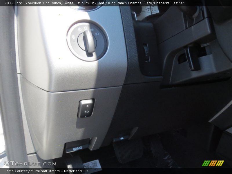 White Platinum Tri-Coat / King Ranch Charcoal Black/Chaparral Leather 2013 Ford Expedition King Ranch