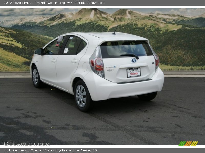 Moonglow / Light Blue Gray/Black 2012 Toyota Prius c Hybrid Two