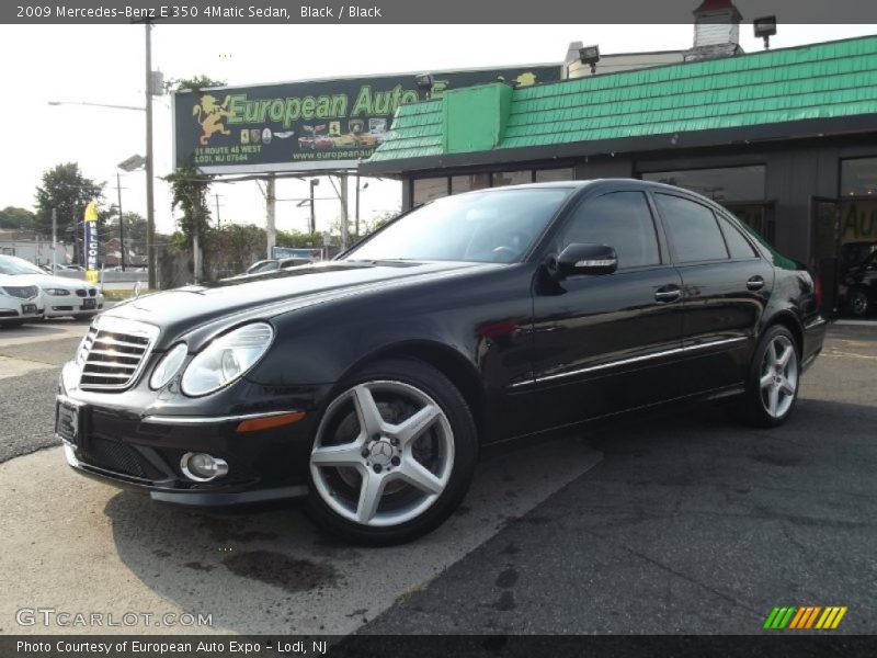 Black / Black 2009 Mercedes-Benz E 350 4Matic Sedan