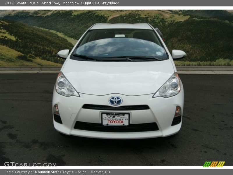 Moonglow / Light Blue Gray/Black 2012 Toyota Prius c Hybrid Two
