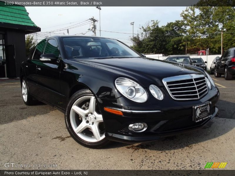 Black / Black 2009 Mercedes-Benz E 350 4Matic Sedan