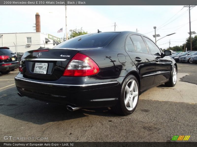 Black / Black 2009 Mercedes-Benz E 350 4Matic Sedan