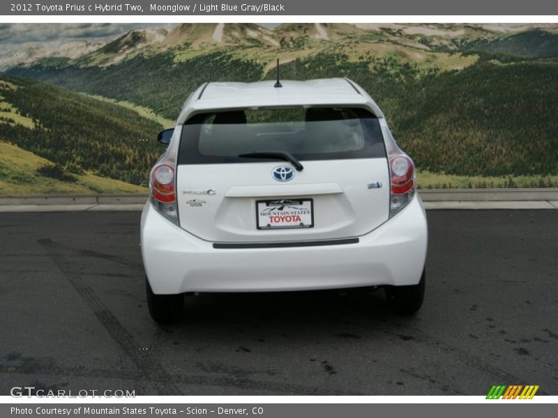 Moonglow / Light Blue Gray/Black 2012 Toyota Prius c Hybrid Two