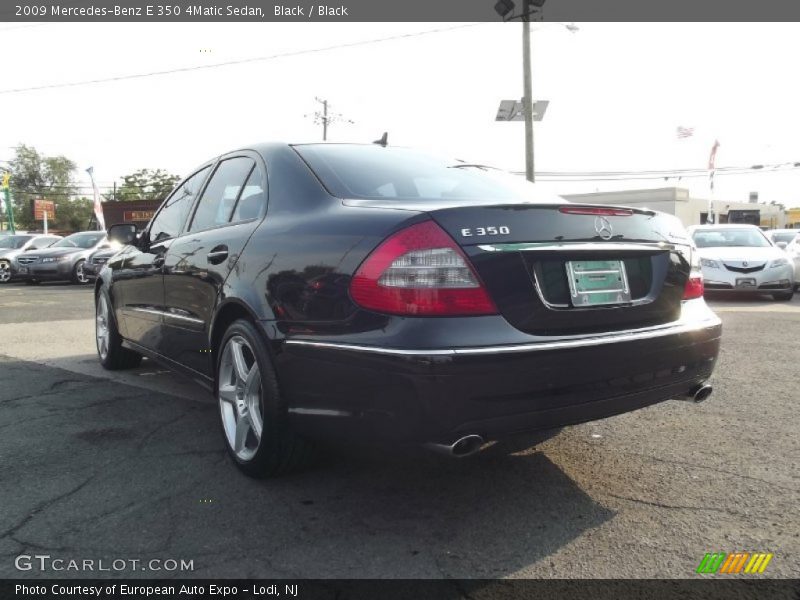 Black / Black 2009 Mercedes-Benz E 350 4Matic Sedan