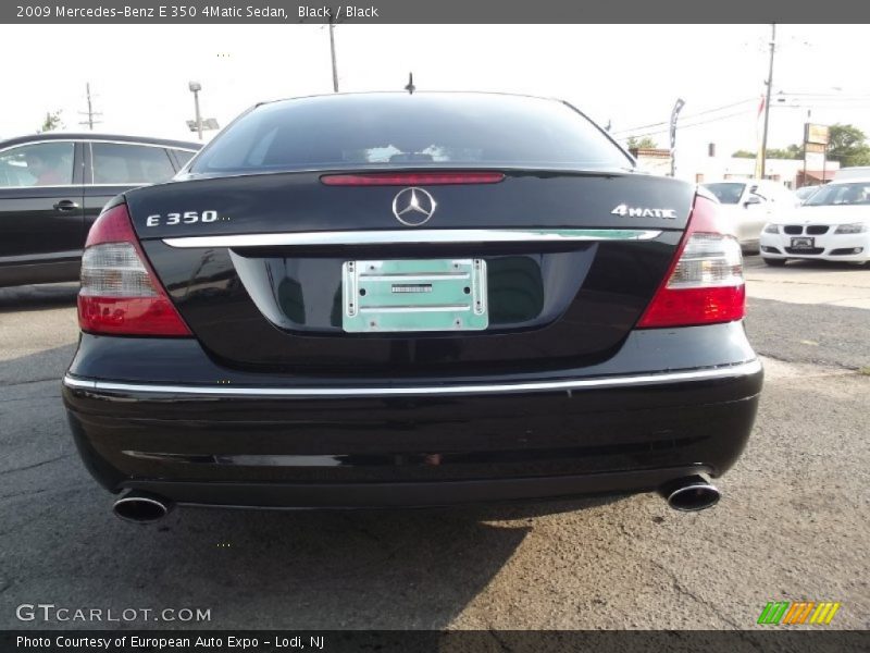 Black / Black 2009 Mercedes-Benz E 350 4Matic Sedan
