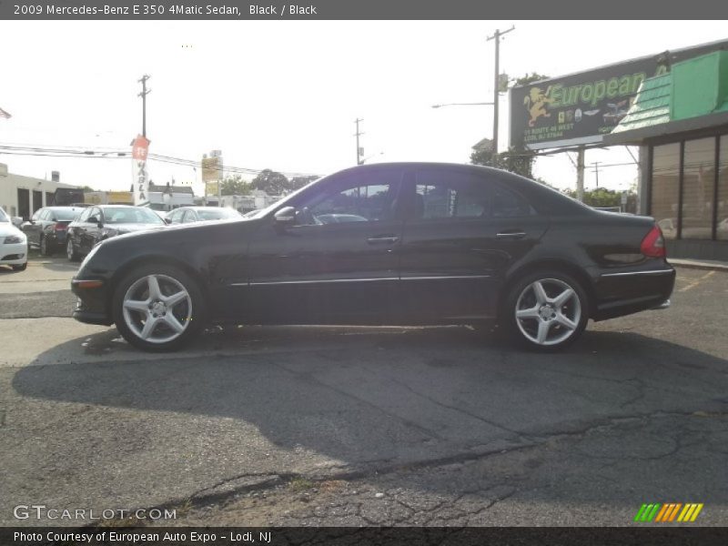 Black / Black 2009 Mercedes-Benz E 350 4Matic Sedan