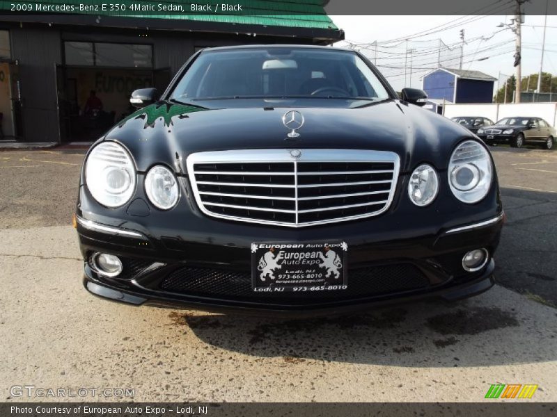 Black / Black 2009 Mercedes-Benz E 350 4Matic Sedan