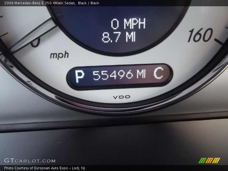 Black / Black 2009 Mercedes-Benz E 350 4Matic Sedan