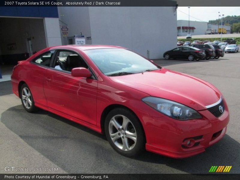 Absolutely Red / Dark Charcoal 2007 Toyota Solara SE V6 Coupe