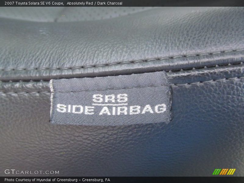 Absolutely Red / Dark Charcoal 2007 Toyota Solara SE V6 Coupe
