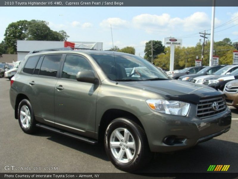 Cypress Green Pearl / Sand Beige 2010 Toyota Highlander V6 4WD