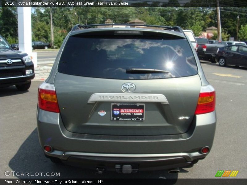 Cypress Green Pearl / Sand Beige 2010 Toyota Highlander V6 4WD