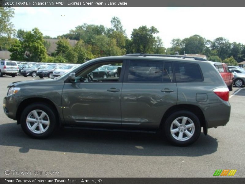Cypress Green Pearl / Sand Beige 2010 Toyota Highlander V6 4WD