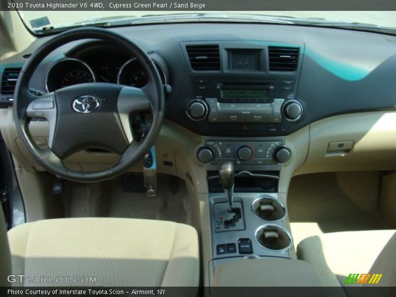 Cypress Green Pearl / Sand Beige 2010 Toyota Highlander V6 4WD