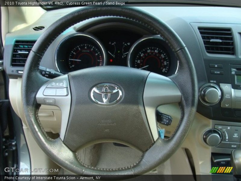 Cypress Green Pearl / Sand Beige 2010 Toyota Highlander V6 4WD