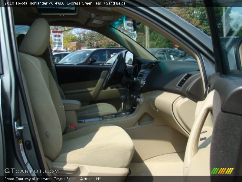 Cypress Green Pearl / Sand Beige 2010 Toyota Highlander V6 4WD