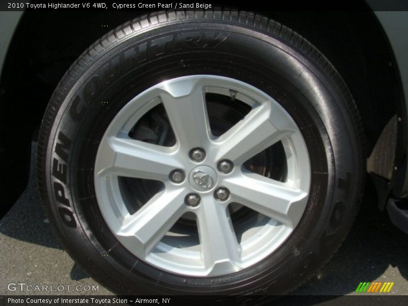 Cypress Green Pearl / Sand Beige 2010 Toyota Highlander V6 4WD