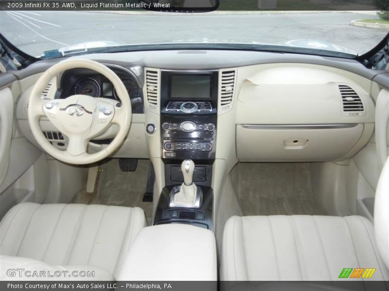 Liquid Platinum Metallic / Wheat 2009 Infiniti FX 35 AWD
