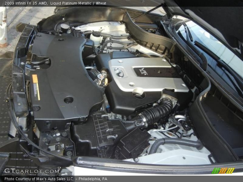 Liquid Platinum Metallic / Wheat 2009 Infiniti FX 35 AWD
