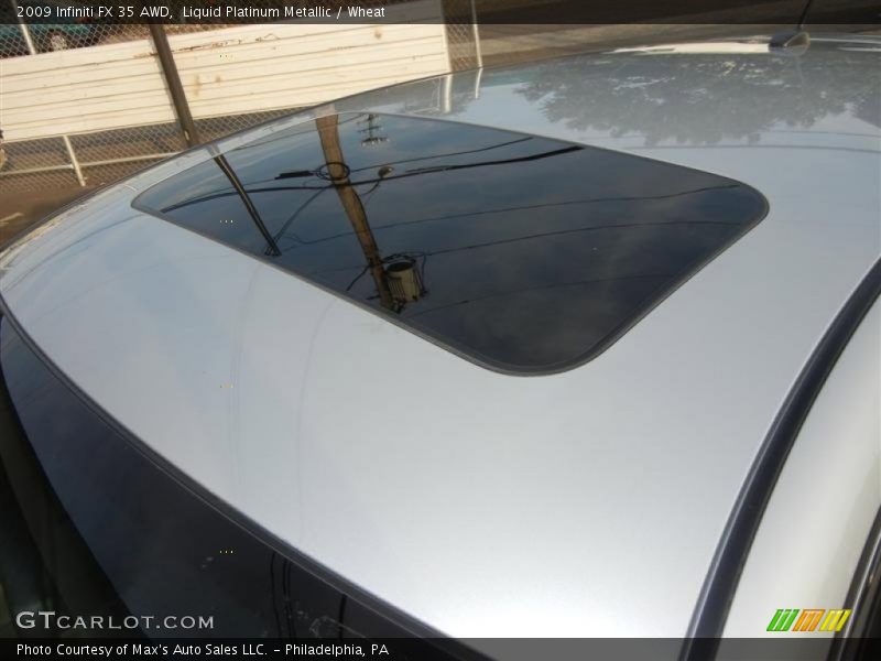 Liquid Platinum Metallic / Wheat 2009 Infiniti FX 35 AWD
