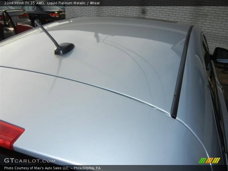 Liquid Platinum Metallic / Wheat 2009 Infiniti FX 35 AWD
