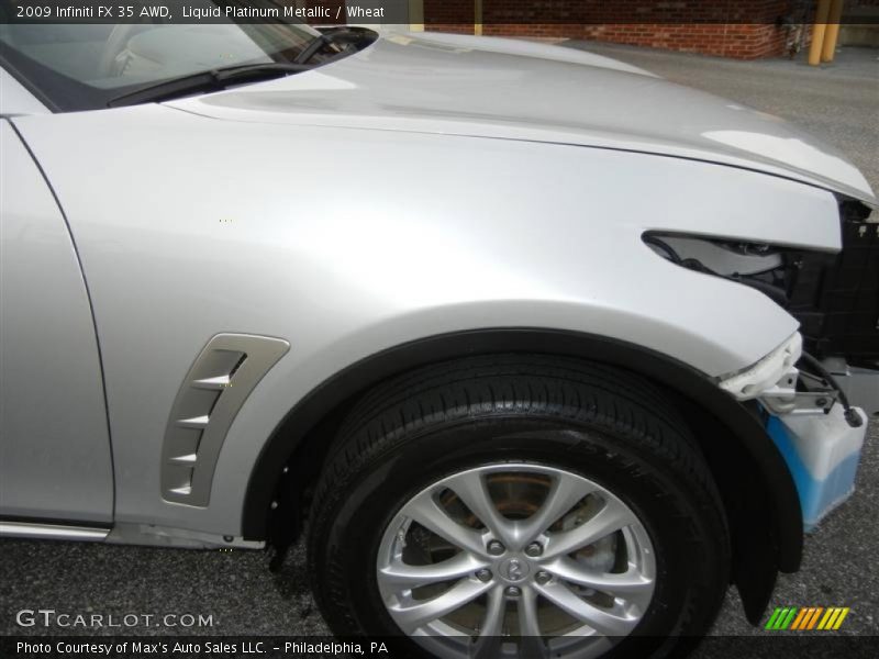 Liquid Platinum Metallic / Wheat 2009 Infiniti FX 35 AWD