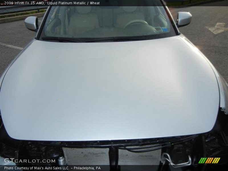 Liquid Platinum Metallic / Wheat 2009 Infiniti FX 35 AWD