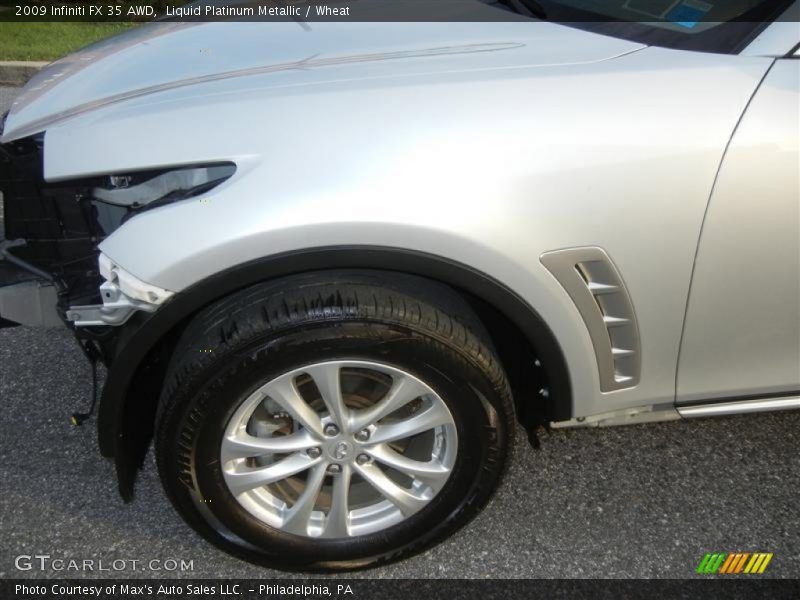Liquid Platinum Metallic / Wheat 2009 Infiniti FX 35 AWD