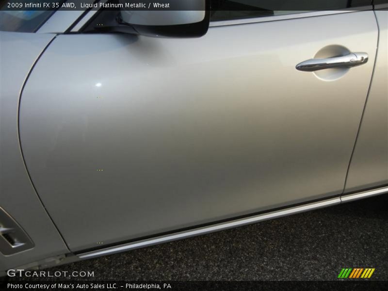 Liquid Platinum Metallic / Wheat 2009 Infiniti FX 35 AWD