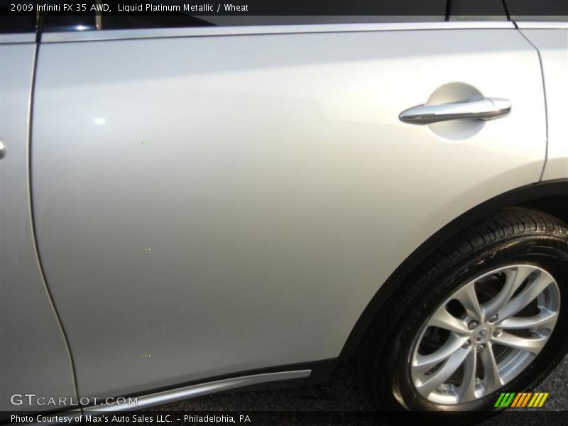 Liquid Platinum Metallic / Wheat 2009 Infiniti FX 35 AWD