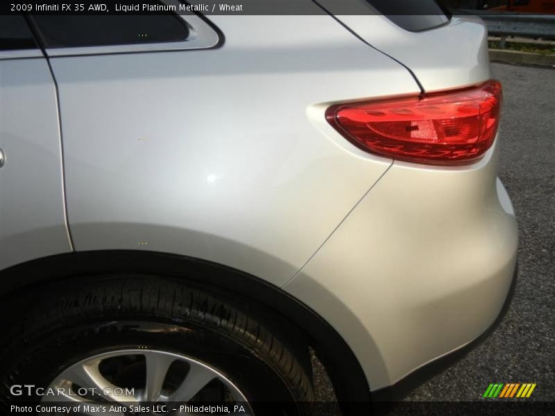 Liquid Platinum Metallic / Wheat 2009 Infiniti FX 35 AWD