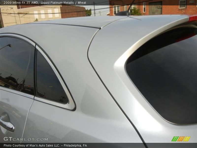 Liquid Platinum Metallic / Wheat 2009 Infiniti FX 35 AWD