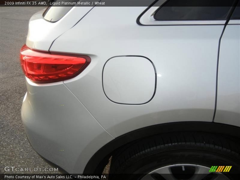 Liquid Platinum Metallic / Wheat 2009 Infiniti FX 35 AWD