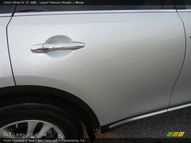 Liquid Platinum Metallic / Wheat 2009 Infiniti FX 35 AWD