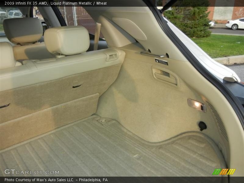Liquid Platinum Metallic / Wheat 2009 Infiniti FX 35 AWD