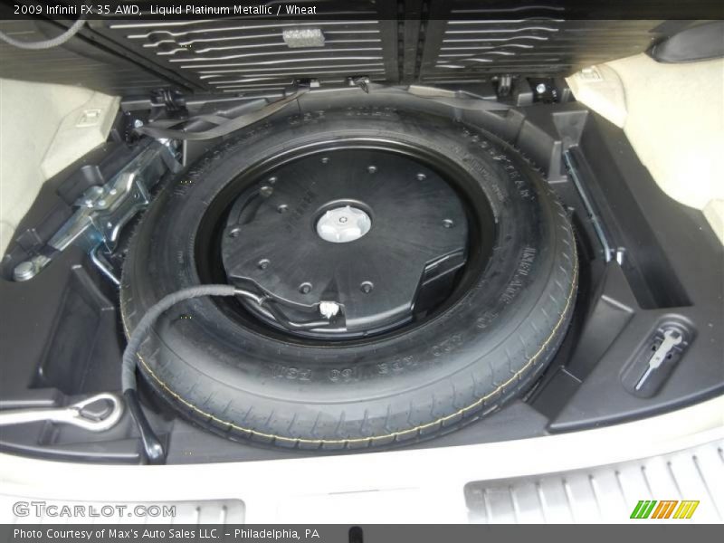 Liquid Platinum Metallic / Wheat 2009 Infiniti FX 35 AWD