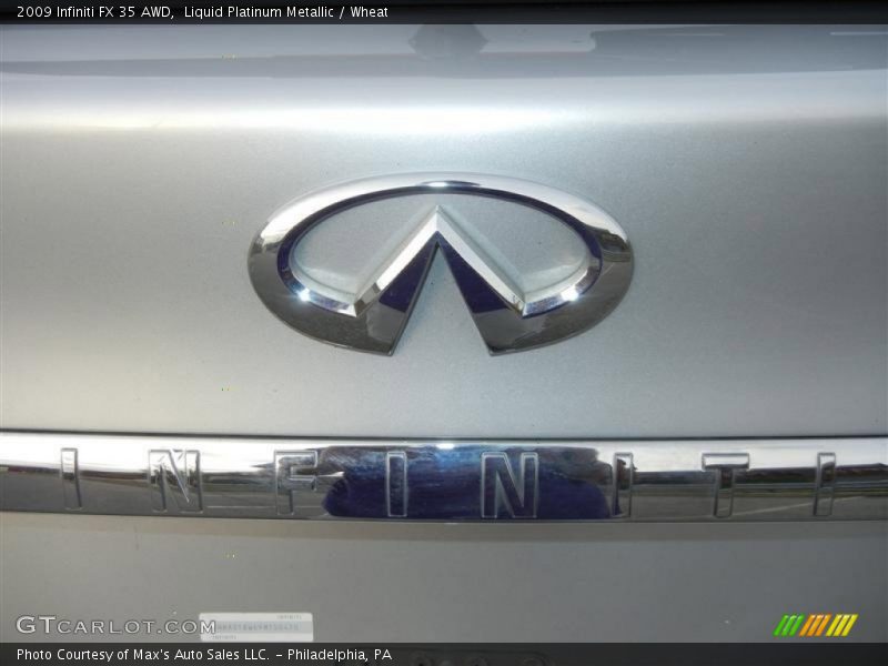 Liquid Platinum Metallic / Wheat 2009 Infiniti FX 35 AWD