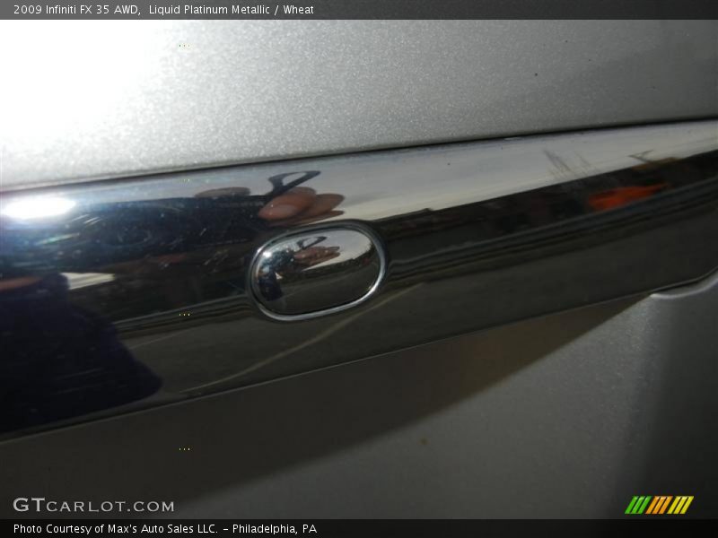 Liquid Platinum Metallic / Wheat 2009 Infiniti FX 35 AWD