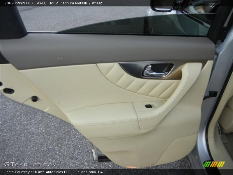 Liquid Platinum Metallic / Wheat 2009 Infiniti FX 35 AWD